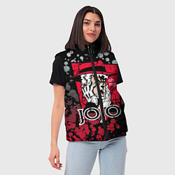 Женский жилет Приключения ДжоДжо, цвет: 3D-черный — фото 2