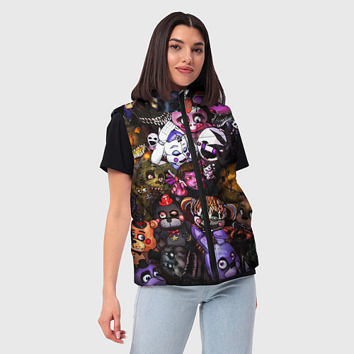 Женский жилет Five Nights At Freddy's / 3D-Черный – фото 3