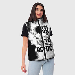 Женский жилет I'm on the highway to hell ACDC, цвет: 3D-красный — фото 2