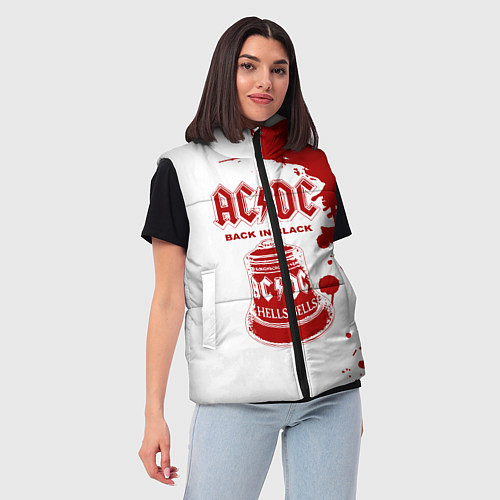 Женский жилет ACDC Back in Black / 3D-Красный – фото 3