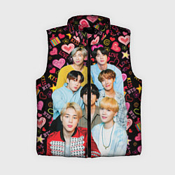 Женский жилет I Love BTS, цвет: 3D-черный