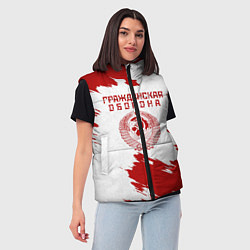Женский жилет Гражданская оборона, цвет: 3D-черный — фото 2