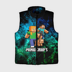 Женский жилет Minecraft Майнкрафт, цвет: 3D-черный