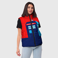 Женский жилет IN TARDIS WE TRUST, цвет: 3D-черный — фото 2