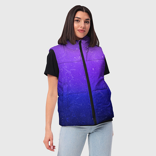 Женский жилет Звёздное небо / 3D-Черный – фото 3