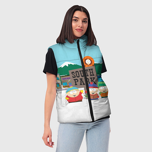 Женский жилет Южный Парк / 3D-Красный – фото 3