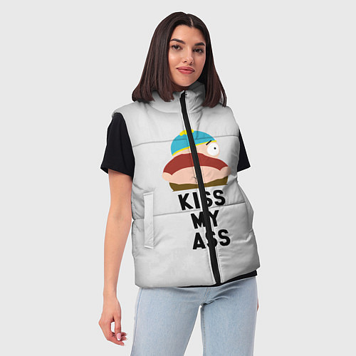 Женский жилет Kiss My Ass / 3D-Красный – фото 3