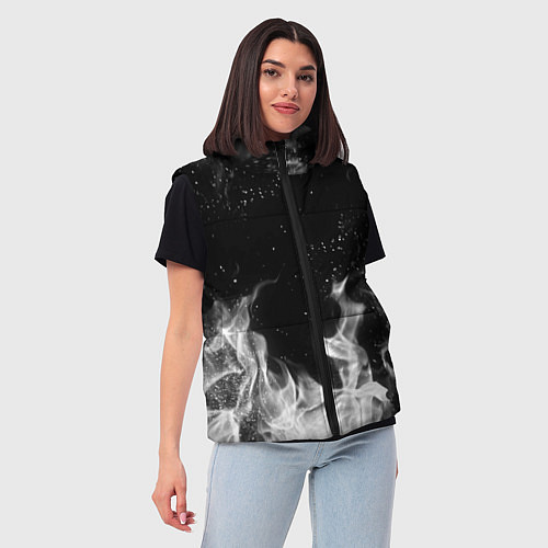 Женский жилет БЕЛЫЙ ОГОНЬ / 3D-Черный – фото 3