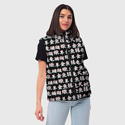 Женский жилет ИЕРОГЛИФЫ ГЛИТЧ, цвет: 3D-черный — фото 2