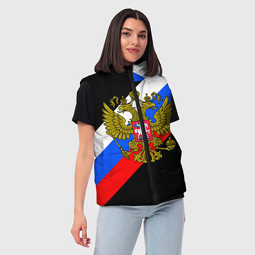 Женский жилет РОССИЯ / 3D-Красный – фото 3