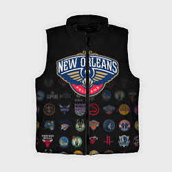 Женский жилет New Orleans Pelicans 1, цвет: 3D-черный