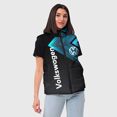 Женский жилет Volkswagen / 3D-Черный – фото 3