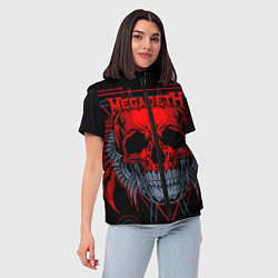 Женский жилет Megadeth, цвет: 3D-черный — фото 2