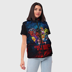 Женский жилет Five Nights At Freddys, цвет: 3D-красный — фото 2