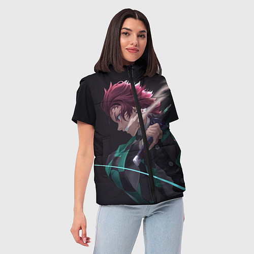 Женский жилет KIMETSU NO YAIBA / 3D-Черный – фото 3