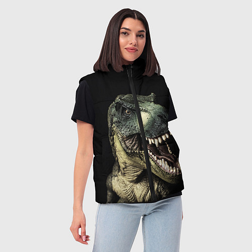 Женский жилет Динозавр T-Rex / 3D-Черный – фото 3