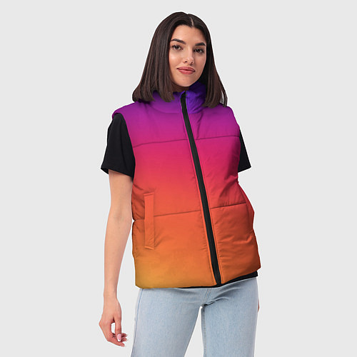 Женский жилет ГРАДИЕНТ И НИЧЕГО БОЛЬШЕ / 3D-Светло-серый – фото 3