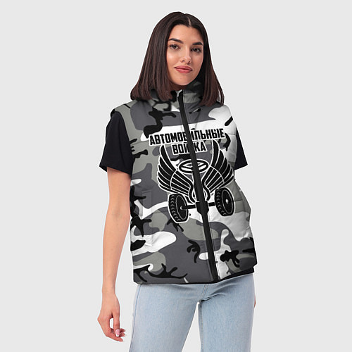 Женский жилет Автомобильные войска камуфляж / 3D-Красный – фото 3