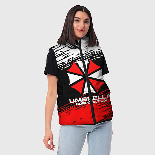 Женский жилет Umbrella Corporation / 3D-Красный – фото 3