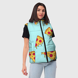 Женский жилет Ароматная пицца, цвет: 3D-черный — фото 2