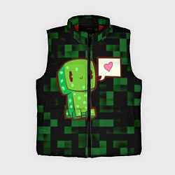Женский жилет Minecraft Creeper, цвет: 3D-красный
