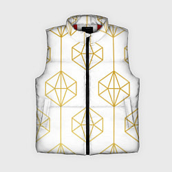 Женский жилет Геометрический орнамент золото, цвет: 3D-красный