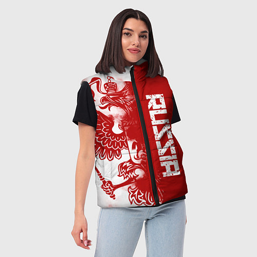 Женский жилет Russia / 3D-Черный – фото 3