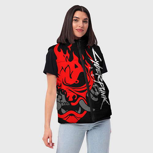 Женский жилет CYBERPUNK 2077 SAMURAI / 3D-Черный – фото 3