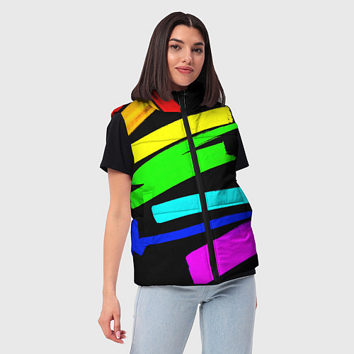 Женский жилет НЕОНОВЫЕ КРАСКИ / 3D-Светло-серый – фото 3