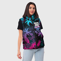 Женский жилет GTA VICE CITY, цвет: 3D-светло-серый — фото 2
