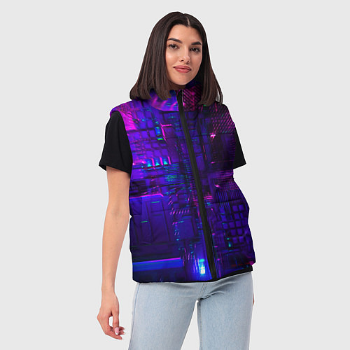 Женский жилет NEON CUBES / 3D-Красный – фото 3