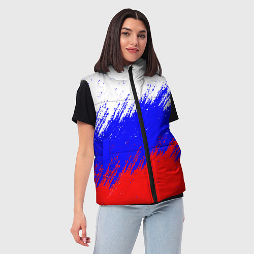 Женский жилет Россия / 3D-Черный – фото 3