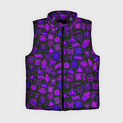 Женский жилет Узоры символы этнический шаман, цвет: 3D-светло-серый