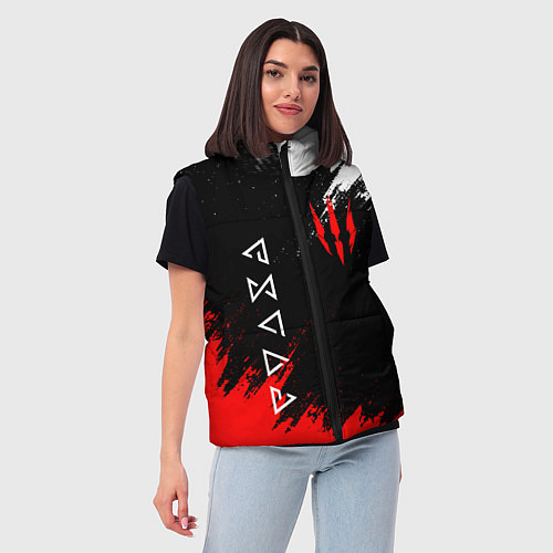 Женский жилет The Witcher / 3D-Черный – фото 3