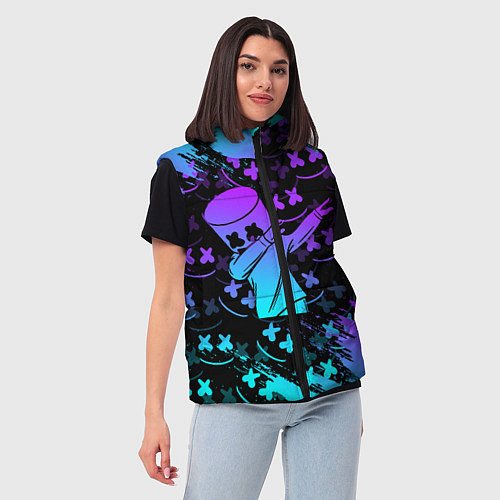 Женский жилет FORTNITE x MARSHMELLO / 3D-Черный – фото 3