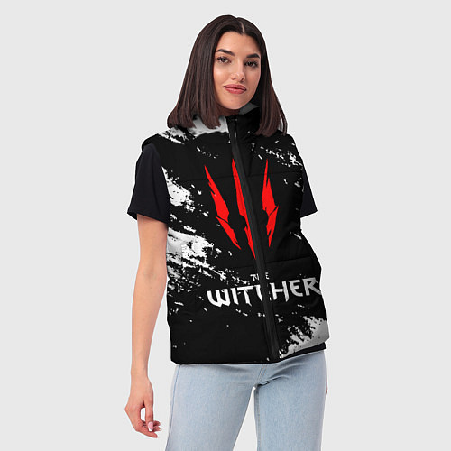 Женский жилет The Witcher / 3D-Черный – фото 3
