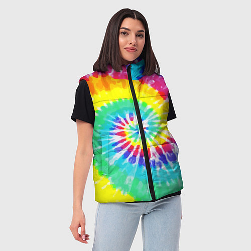 Женский жилет TIE-DYE СТЕНА / 3D-Светло-серый – фото 3