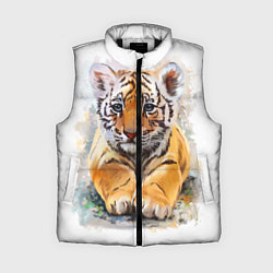 Женский жилет Tiger Art, цвет: 3D-черный