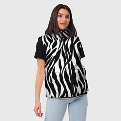 Женский жилет Зебра, цвет: 3D-черный — фото 2