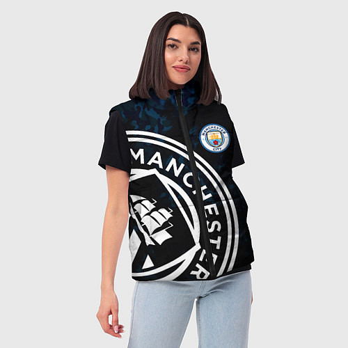 Женский жилет Manchester City / 3D-Черный – фото 3