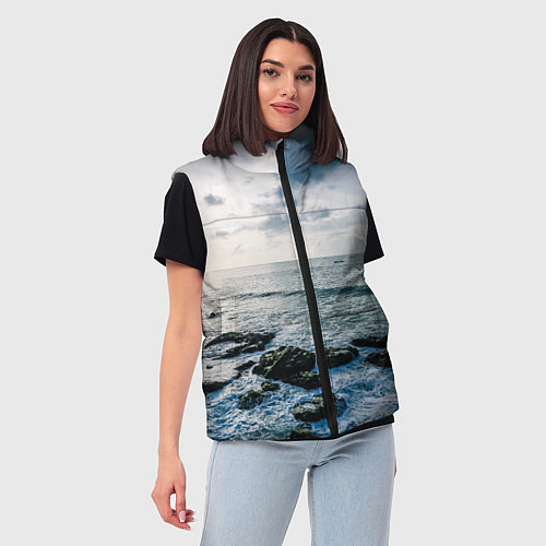 Женский жилет Море / 3D-Красный – фото 3