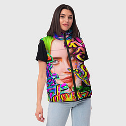 Женский жилет Billie Eilish, цвет: 3D-светло-серый — фото 2