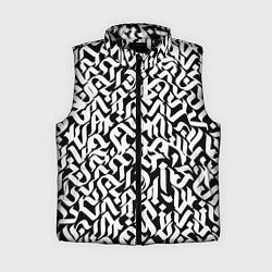 Женский жилет Шрифт на чёрном