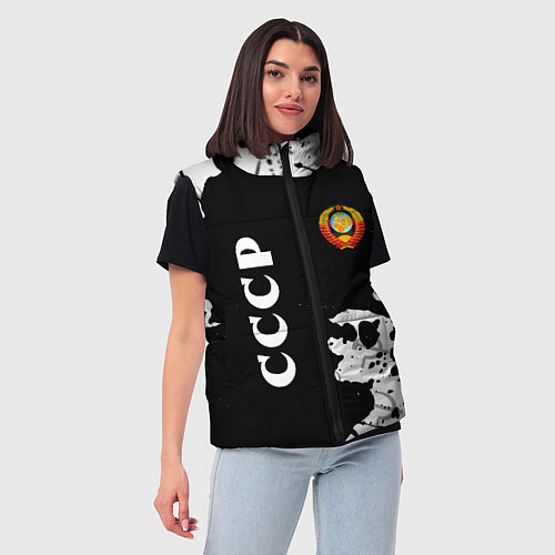 Женский жилет СССР USSR / 3D-Светло-серый – фото 3