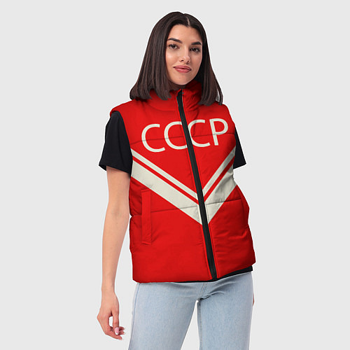 Женский жилет СССР хоккейная форма / 3D-Черный – фото 3