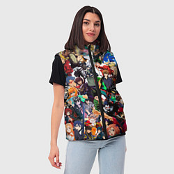 Женский жилет Аниме персонажи, цвет: 3D-черный — фото 2