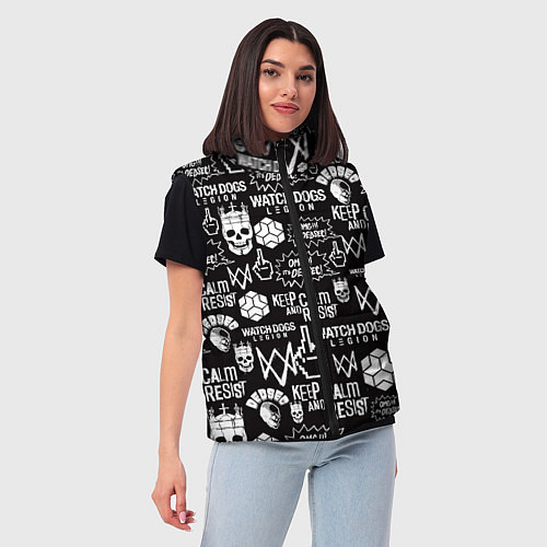 Женский жилет WATCH DOGS LEGION / 3D-Черный – фото 3