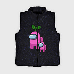 Женский жилет Among us Pink kid Pink, цвет: 3D-черный
