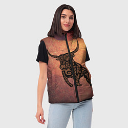 Женский жилет Символ года 2021 Бык, цвет: 3D-светло-серый — фото 2