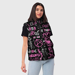 Женский жилет LIL PEEP, цвет: 3D-черный — фото 2